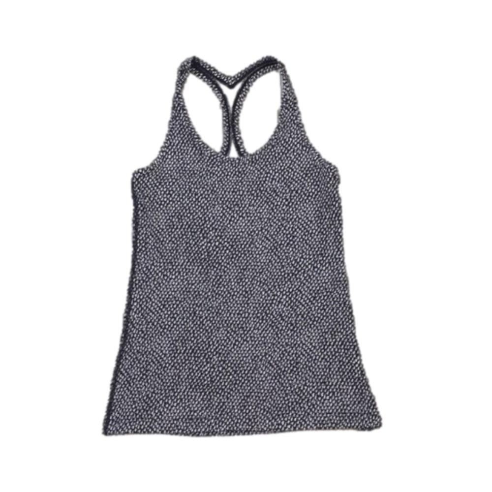 Lululemon Cool Racerback ll Scatter Star Grey Black White Tank Top Women size 6